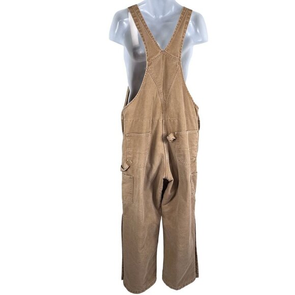 Carhartt 40x30 Canvas Duck Bib Overalls Insulated Double Knee Workwear USA Made - Picture 2 of 16